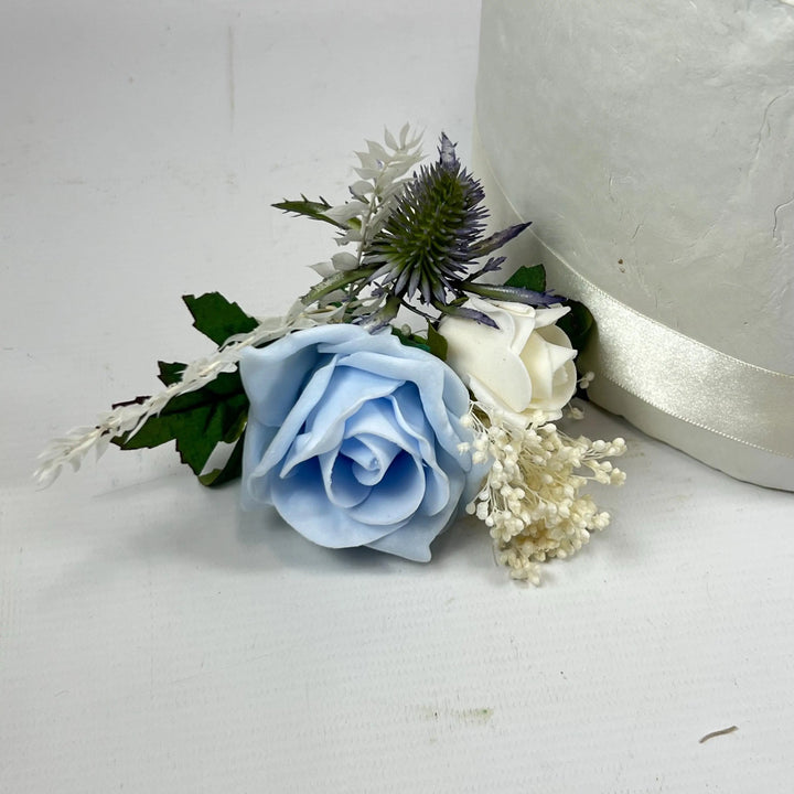 White And Blue Rose Cake Flowers Claire De Fleurs
