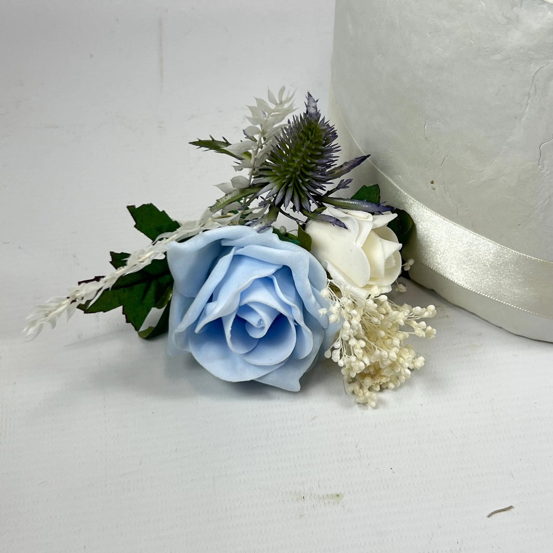 White And Blue Rose Cake Flowers Claire De Fleurs