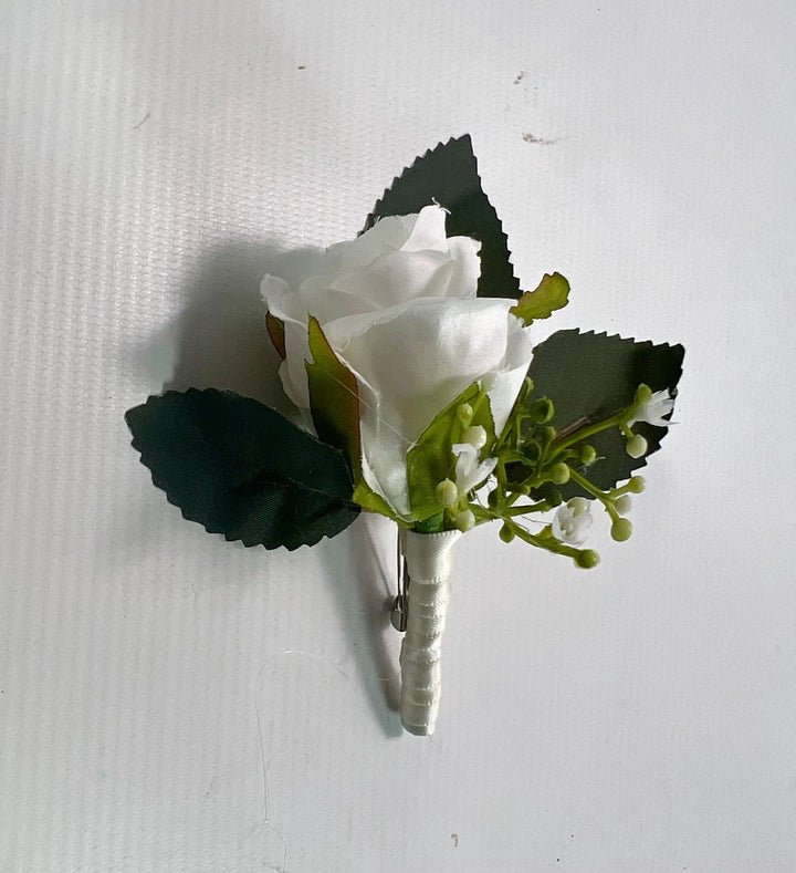 White Rose Artificial Wedding Bouquet Claire De Fleurs