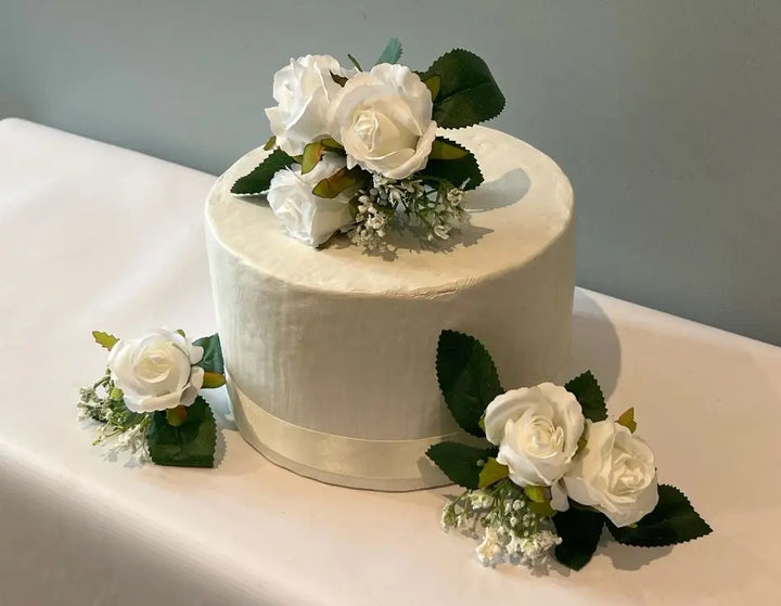 White Rose Bridal Package Artificial Flowers Claire De Fleurs