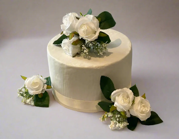 White Rose Bridal Package Artificial Flowers Claire De Fleurs