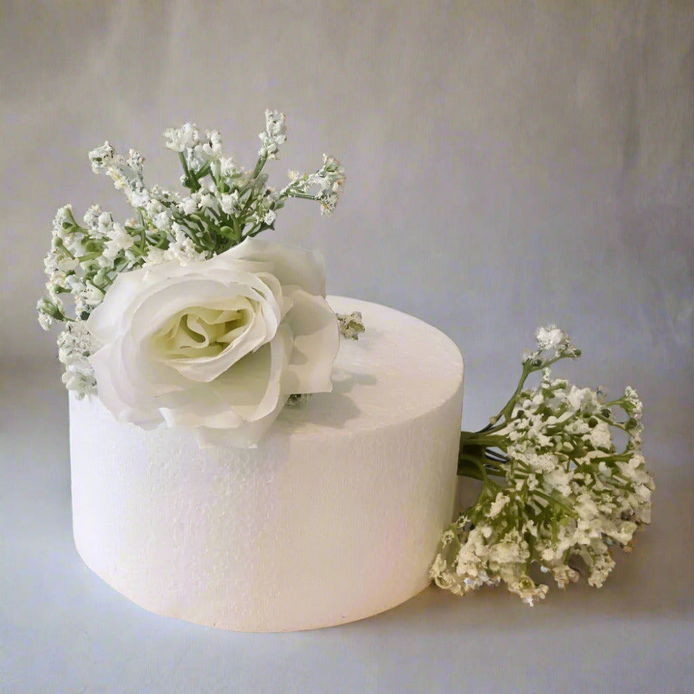 White Flower Cake Topper - Artificial Flowers | Claire De Fleurs