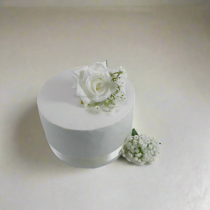 White Rose Cake Topper Claire De Fleurs