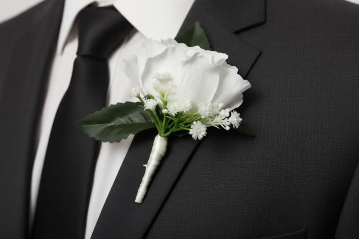 White Rose and Peony Artificial Bridal Bouquet Claire De Fleurs