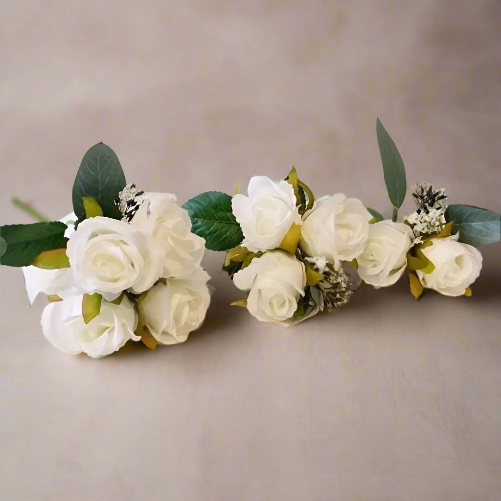 White Rose and Peony Bridal Bouquet Claire De Fleurs