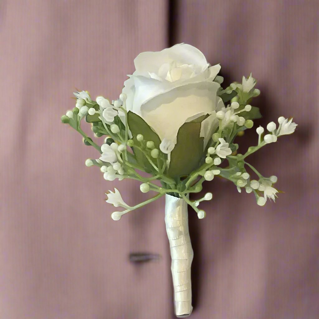 White Rose and Peony Bridal Bouquet Claire De Fleurs