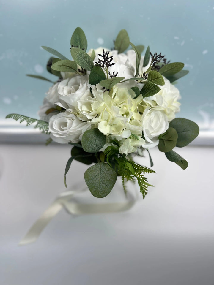 White Roses And Peonies Bouquet Claire De Fleurs