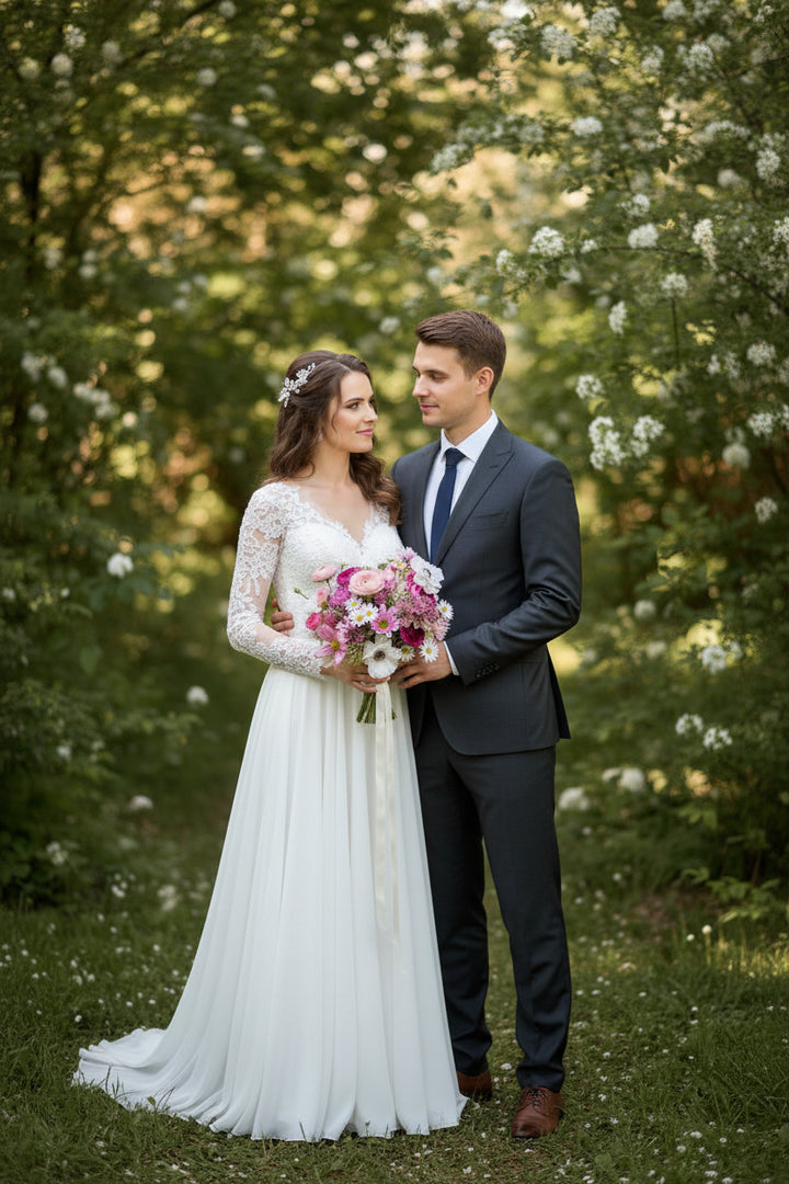 Wild Flower Pink And Ivory Wedding  Bridal Bouquet Claire De Fleurs