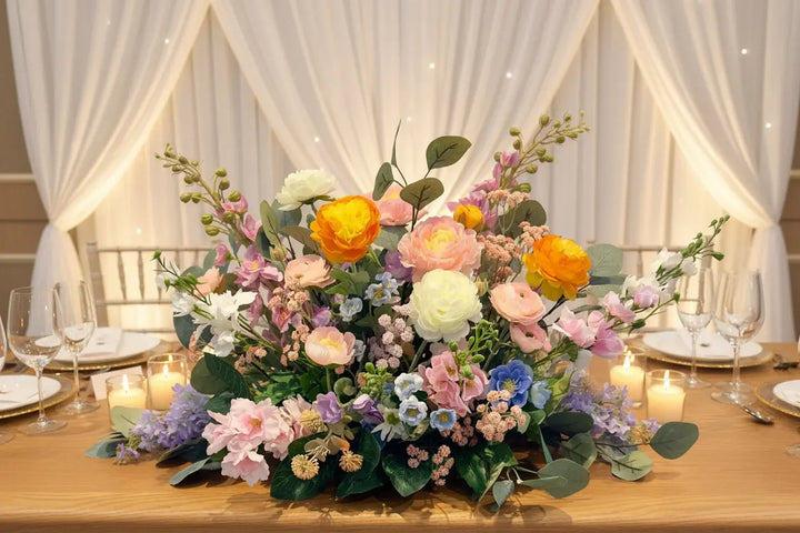 Wildflower Top Table Arrangement – 2ft Length - Claire De Fleurs