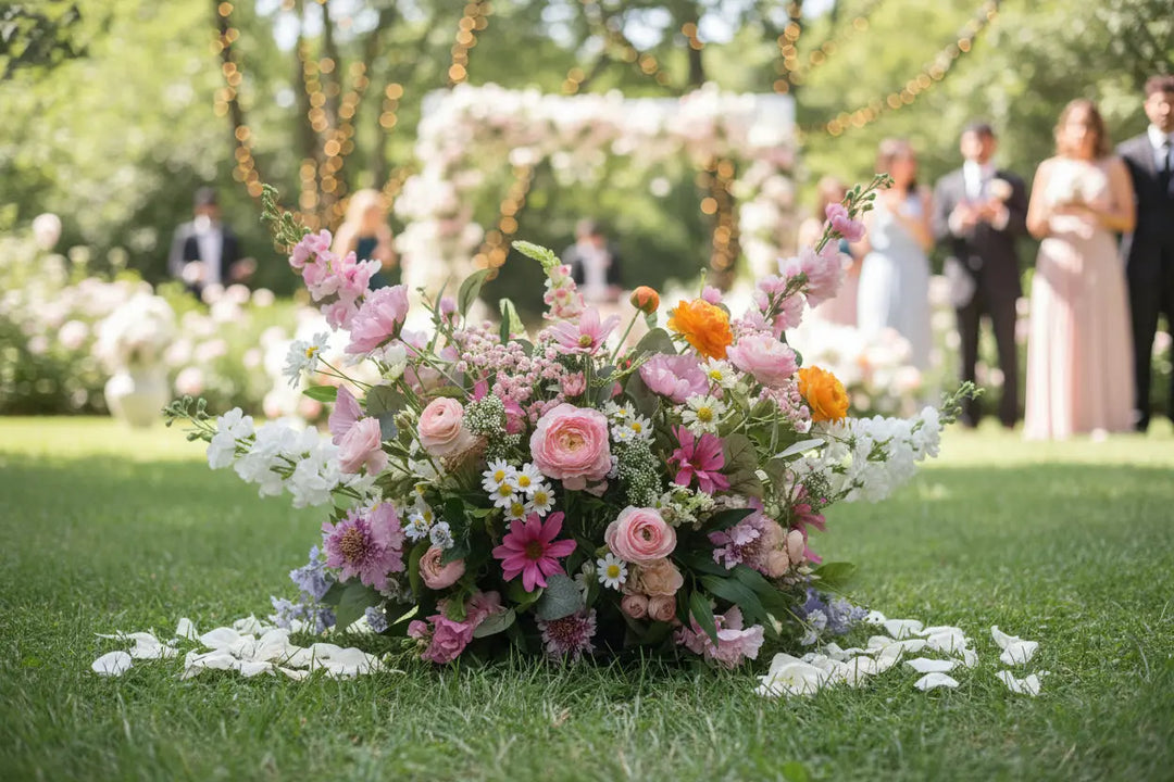 Wildflower Top Table Arrangement /Floor Arrangement – 2ft Length Claire De Fleurs