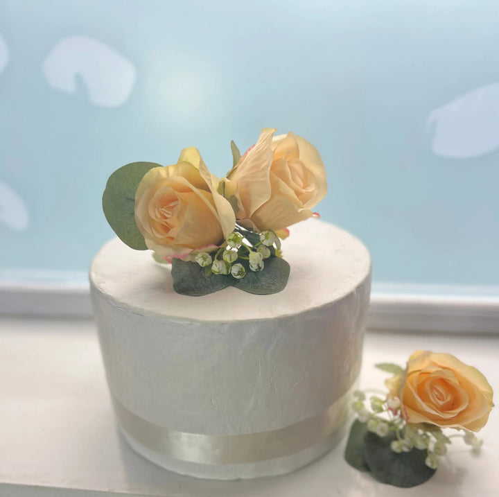 Yellow Lemon Flower Cake Topper Claire De Fleurs