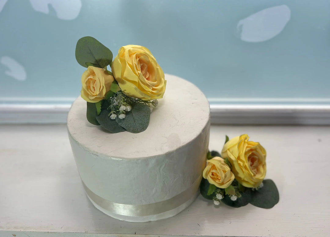 Yellow Lemon Flower Cake Topper Claire De Fleurs
