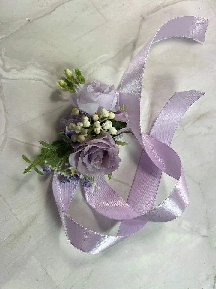 lilac and Ivory Rose Wedding Bridal Bouquet Claire De Fleurs