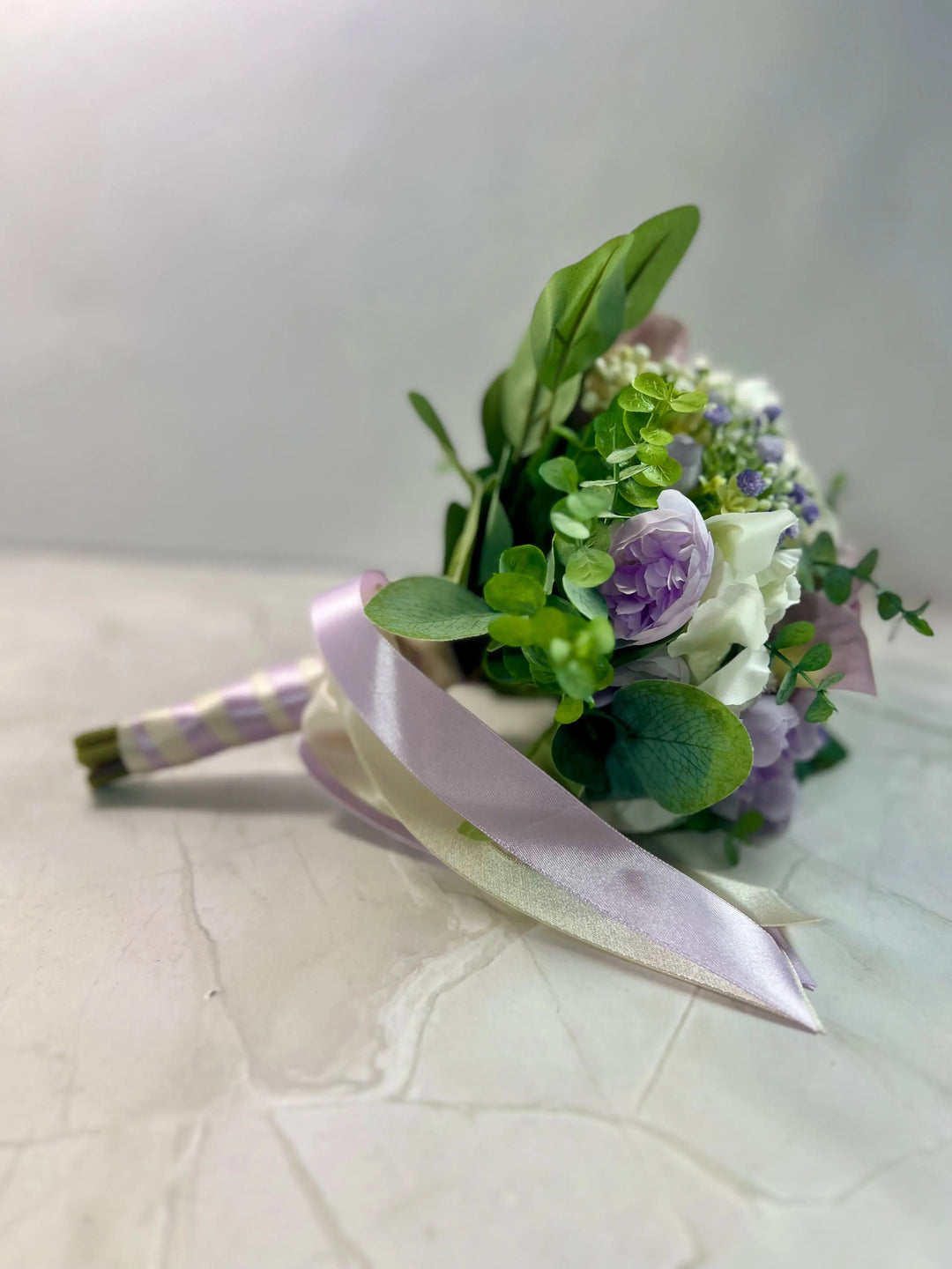 lilac and Ivory Rose Wedding Bridal Bouquet Claire De Fleurs
